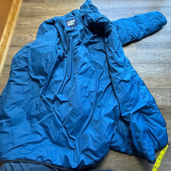 Lands' End Puffer Jacket Sz 1X FeatherFree Primaloft Quilted Maxi Hooded Women's - Picture 6 of 12